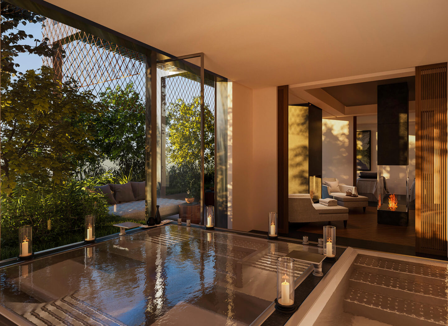 private soaking pool at an aman residence
