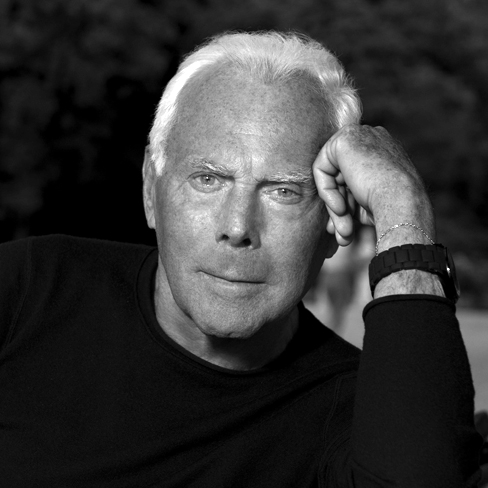 headshot of giorgio armani